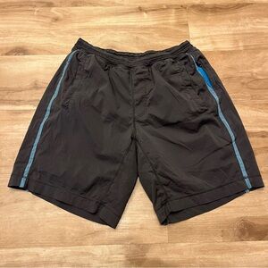 Lululemon Pace Breaker Shorts Gray Mens L Lined 9" Performance Gym Athletic